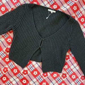 Black Knit Sweater Top